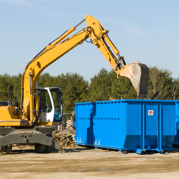 are there any restrictions on where a residential dumpster can be placed in King County Texas